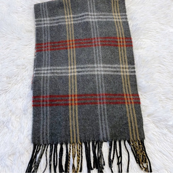 Cejon Made In Italy Plaid Fringed Scarf - Picture 3 of 5